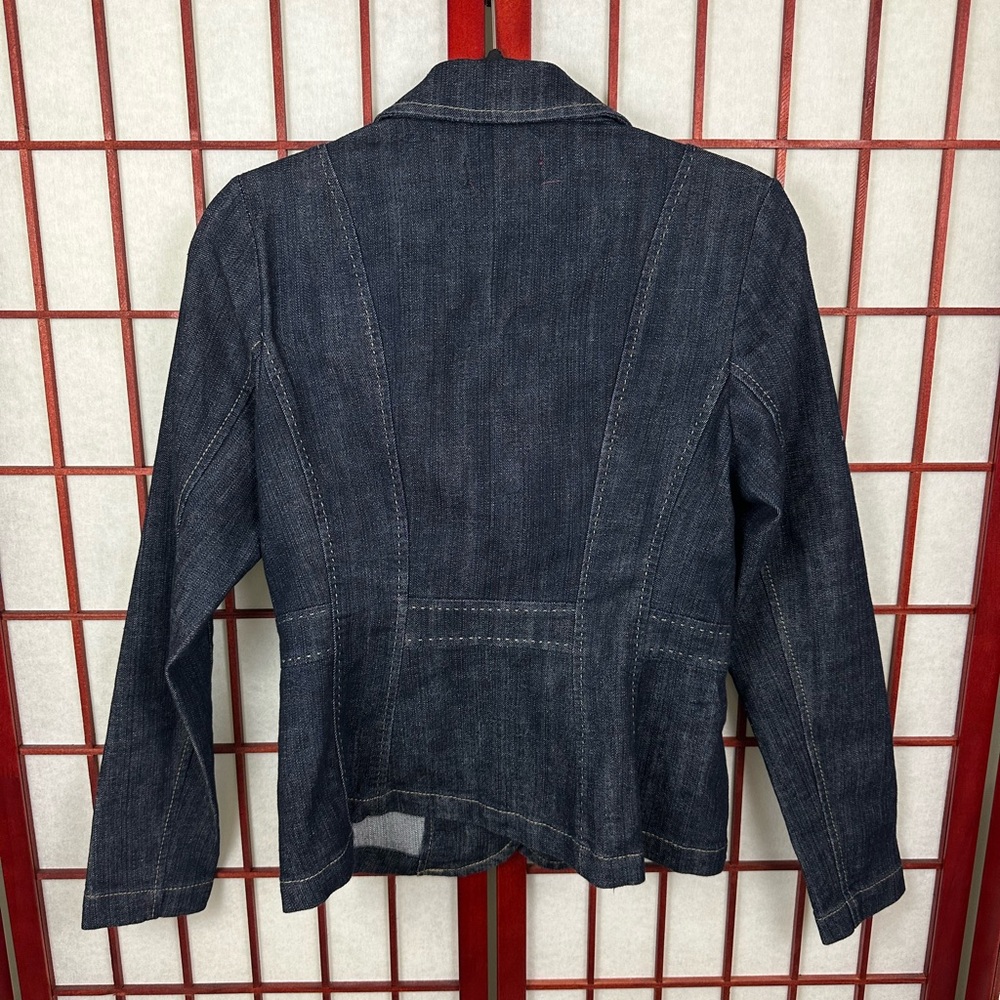 NWT One 5 One 151 Y2K Dark Blue Denim Office Siren Blazer - Picture 2 of 5